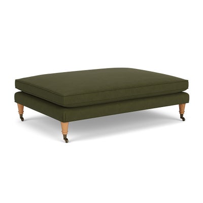 Foot Stool - Forest Green - House Linen Mix