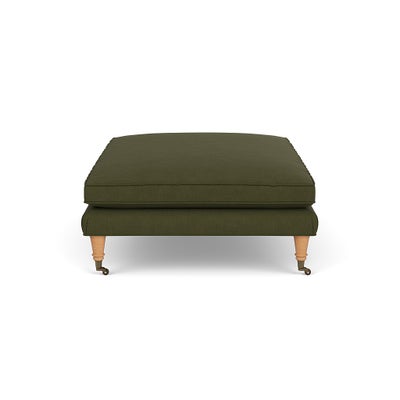 Foot Stool - Forest Green - House Linen Mix
