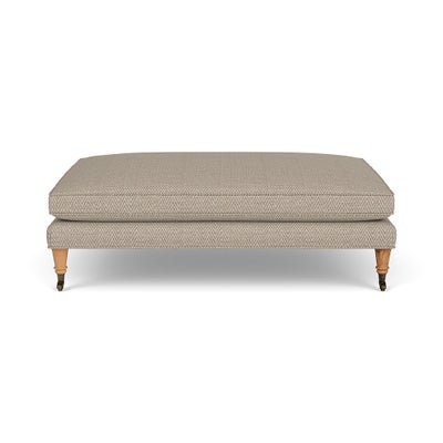 Foot Stool - Natural - Herringbone Weave