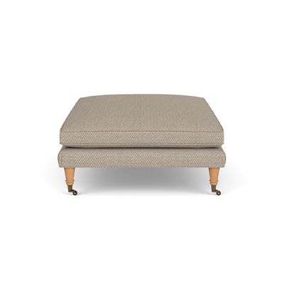 Foot Stool - Natural - Herringbone Weave