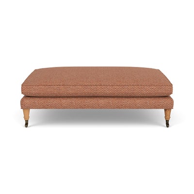 Foot Stool - Brick - Herringbone Weave