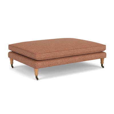 Foot Stool - Brick - Herringbone Weave