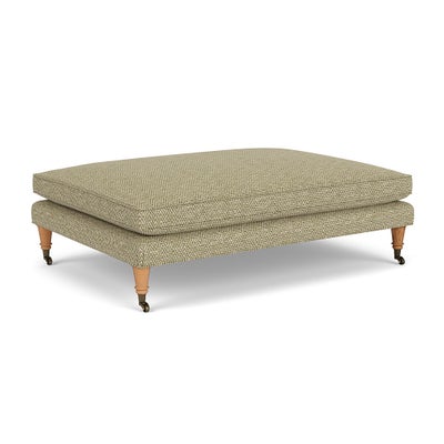 Foot Stool - Apple - Herringbone Weave