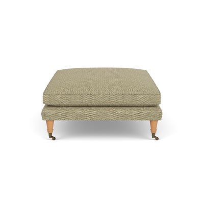 Foot Stool - Apple - Herringbone Weave
