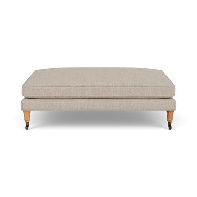 Foot Stool - Natural - Luxury Italian Linen