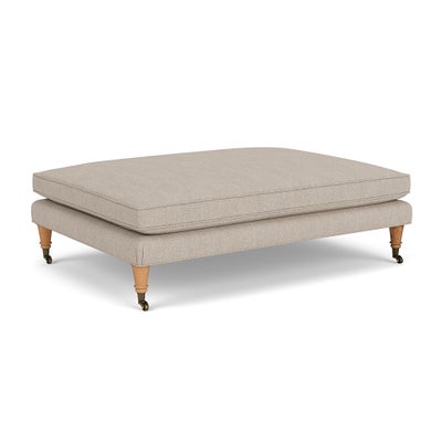 Foot Stool - Natural - Luxury Italian Linen