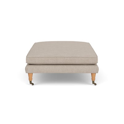 Foot Stool - Natural - Luxury Italian Linen