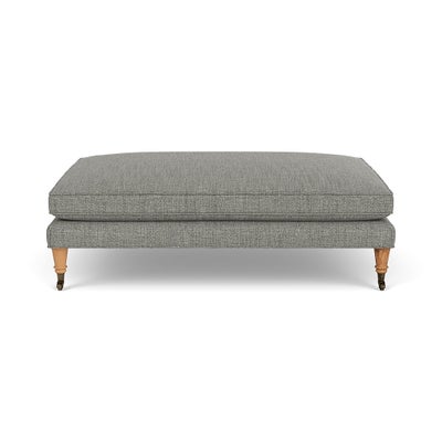 Foot Stool - Grey marl - Rustic weave