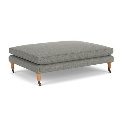Foot Stool - Grey marl - Rustic weave
