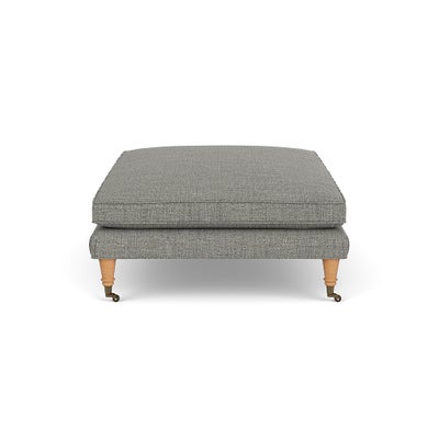 Foot Stool - Grey marl - Rustic weave