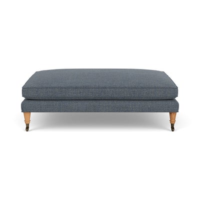 Foot Stool - Indigo - Rustic weave