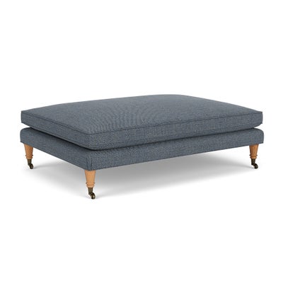 Foot Stool - Indigo - Rustic weave