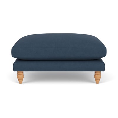 Foot Stool - Indigo - House Linen Mix