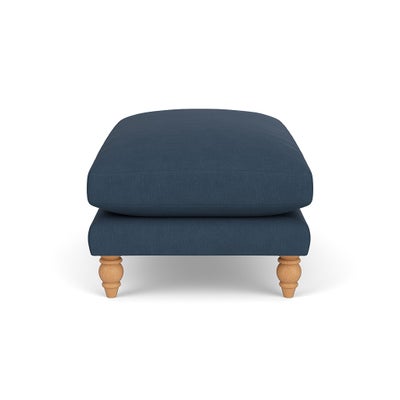 Foot Stool - Indigo - House Linen Mix