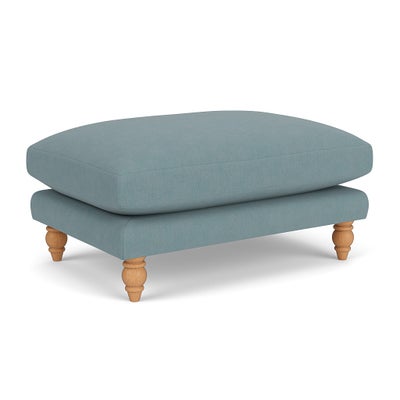 Foot Stool - Sky blue - House Linen Mix