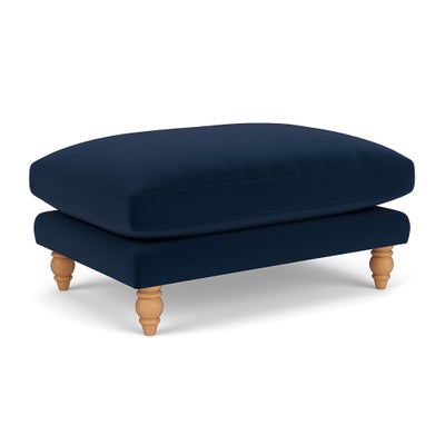 Foot Stool - Deep blue - Matt Velvet