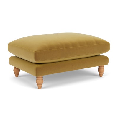 Foot Stool - Mustard - Matt Velvet