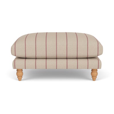 Foot Stool - Raspberry - Compton Stripe