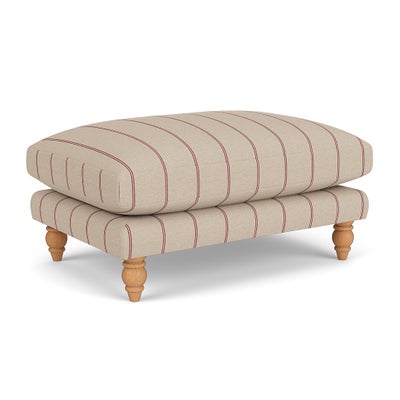 Foot Stool - Raspberry - Compton Stripe