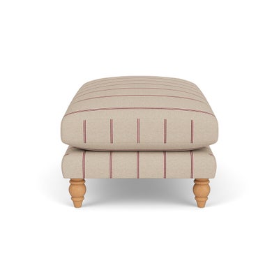 Foot Stool - Raspberry - Compton Stripe