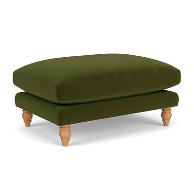 Foot Stool - Forest Green - Matt Velvet