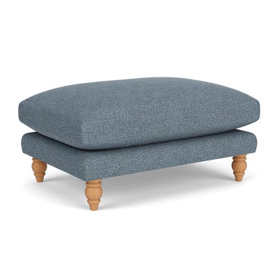 Foot Stool - Mid Blue - Aquaclean Oxford