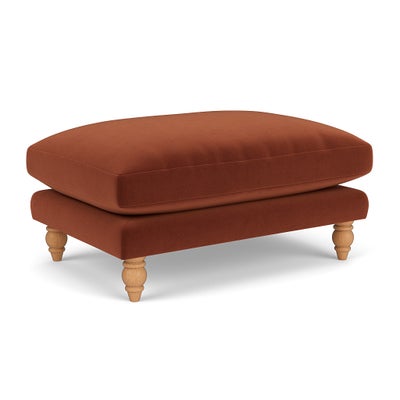 Foot Stool - Brick - Matt Velvet