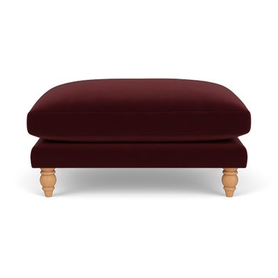 Foot Stool - Dark Rosehip - Matt Velvet