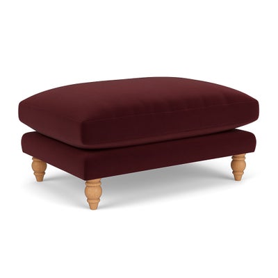 Foot Stool - Dark Rosehip - Matt Velvet