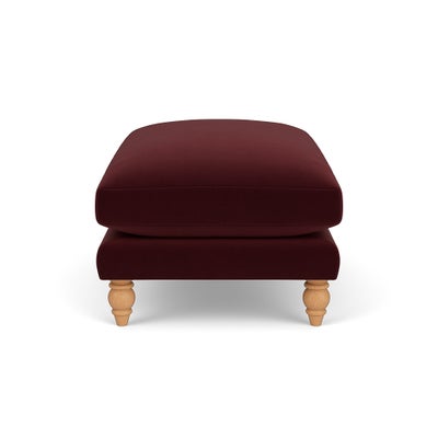Foot Stool - Dark Rosehip - Matt Velvet