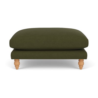 Foot Stool - Forest Green - House Linen Mix