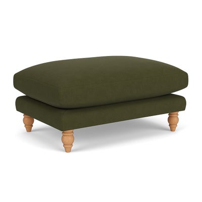 Foot Stool - Forest Green - House Linen Mix