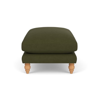 Foot Stool - Forest Green - House Linen Mix