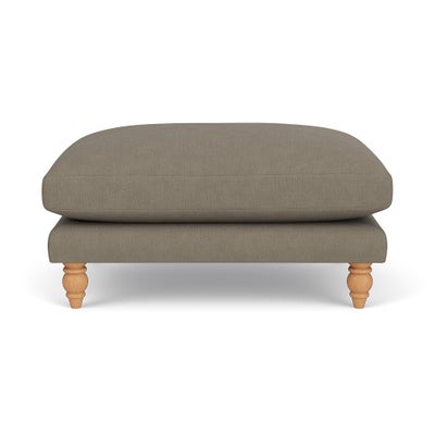 Foot Stool - Mid Grey - House Linen Mix
