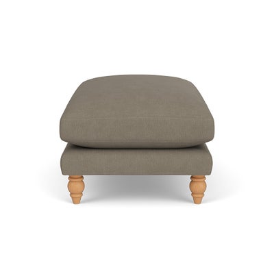 Foot Stool - Mid Grey - House Linen Mix