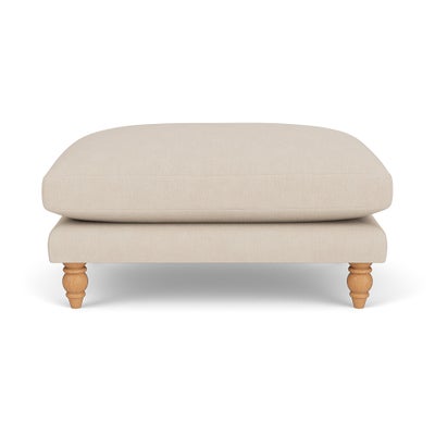 Foot Stool - Lily White - House Linen Mix