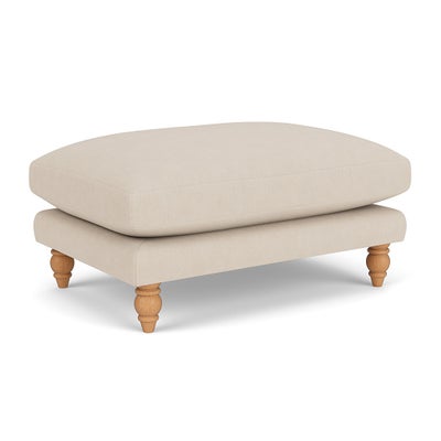Foot Stool - Lily White - House Linen Mix