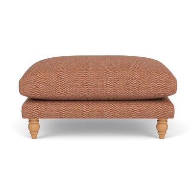 Foot Stool - Brick - Herringbone Weave