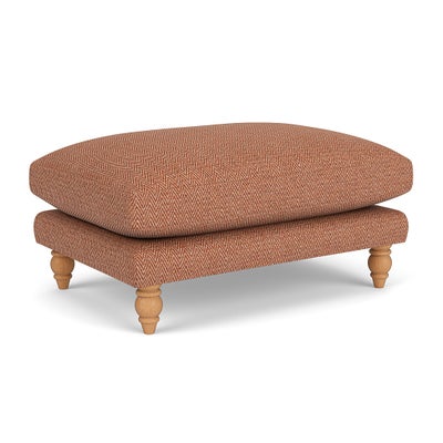Foot Stool - Brick - Herringbone Weave