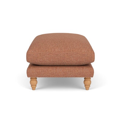 Foot Stool - Brick - Herringbone Weave