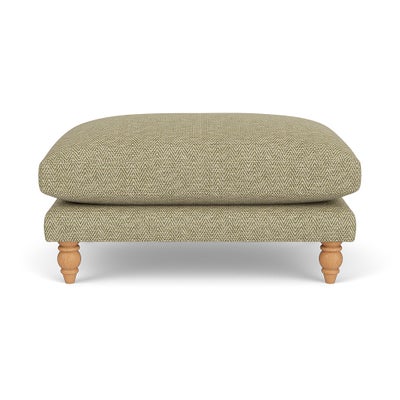 Foot Stool - Apple - Herringbone Weave