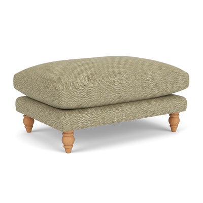 Foot Stool - Apple - Herringbone Weave