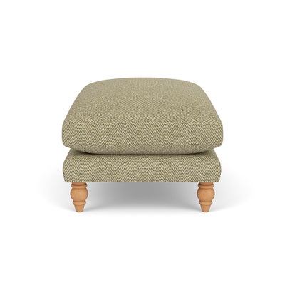 Foot Stool - Apple - Herringbone Weave