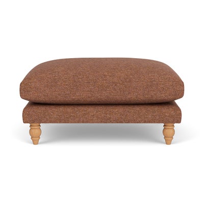 Foot Stool - Brick Marl - Aquaclean Oxford