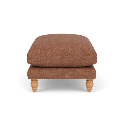 Foot Stool - Brick Marl - Aquaclean Oxford
