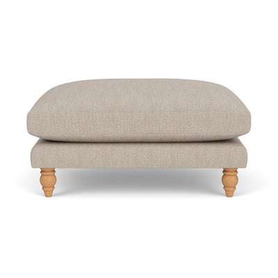Foot Stool - Natural - Luxury Italian Linen