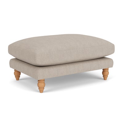Foot Stool - Natural - Luxury Italian Linen