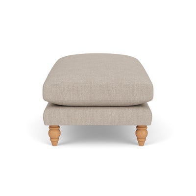 Foot Stool - Natural - Luxury Italian Linen
