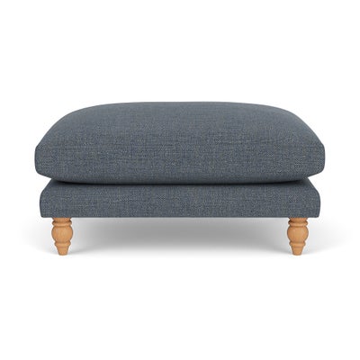 Foot Stool - Indigo - Rustic Weave