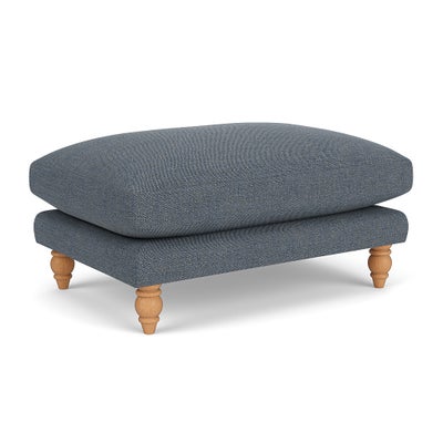 Foot Stool - Indigo - Rustic Weave
